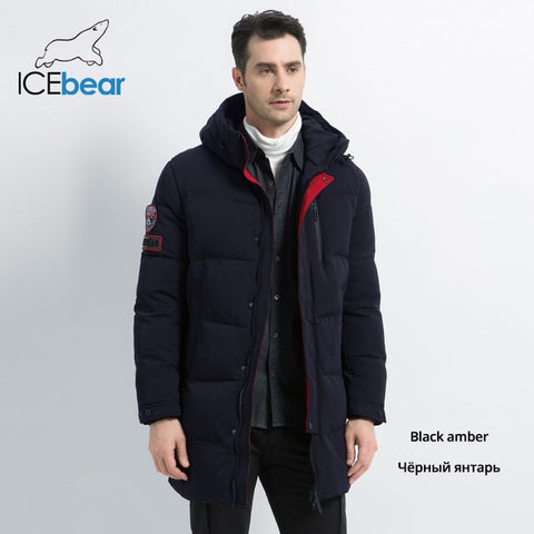ICEbear 2019 Hot Sale Winter Warm Windproof Hood Men Jacket Warm Men Parkas High Quality Parka Fashion Casual Coat MWD18856D