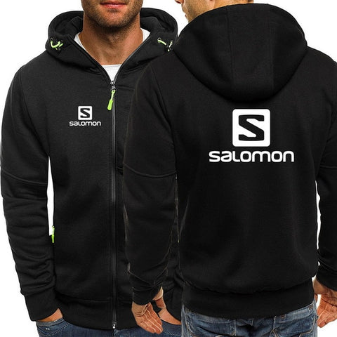 New Autumn Winter Brand fashion hoodies men Hooded Sweatshirts Salomon Printed Long sleeve Casual Coat Cardigan Jacket