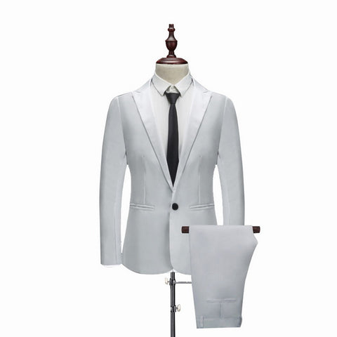 MJARTORIA Luxury Mens Suit Slim Fit Blazers For Men Costume Business Formal Party Casual  Wear Suits (Jacket+Pants)