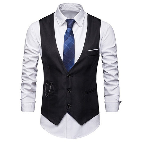 HEFLASHOR 2019 Men's Fashion Slim Suits Men's Business Casual Clothing Groomsman Three-piece Suit Blazers Jacket Pants Sets