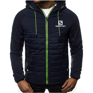 2019 New Fashion Hoody Spliced Jacket Salomon Printed Men Hoodies Sweatshirts Casual Coat Hooded Cardigan Plus Fleece Clothes
