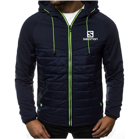 2019 New Fashion Hoody Spliced Jacket Salomon Printed Men Hoodies Sweatshirts Casual Coat Hooded Cardigan Plus Fleece Clothes