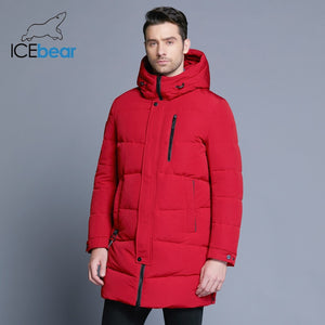 ICEbear 2019 Hot Sale Winter Warm Windproof Hood Men Jacket Warm Men Parkas High Quality Parka Fashion Casual Coat MWD18856D