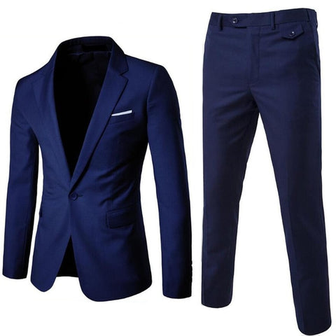 (Jacket+Pant+Vest) Luxury Men Wedding Suit Male Blazers Slim Fit Suits For Men Costume Business Formal Party Blue Classic Black