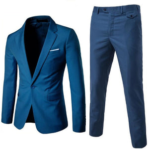 (Jacket+Pant+Vest) Luxury Men Wedding Suit Male Blazers Slim Fit Suits For Men Costume Business Formal Party Blue Classic Black