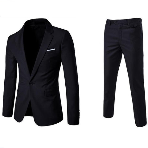 (Jacket+Pant+Vest) Luxury Men Wedding Suit Male Blazers Slim Fit Suits For Men Costume Business Formal Party Blue Classic Black