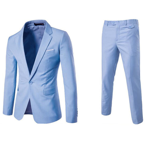 (Jacket+Pant+Vest) Luxury Men Wedding Suit Male Blazers Slim Fit Suits For Men Costume Business Formal Party Blue Classic Black