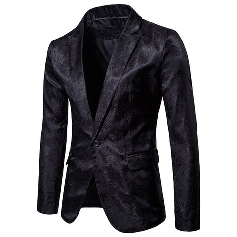 Purple Paisley Floral Gilding One Button Suit ( Jacket+Pants) Men 2018 Stage Party Weeding Tuxedo Blazer Men Terno Masculino 2XL
