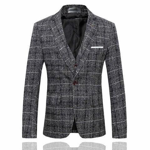 3 Pieces 2019 Suits Men British New Style  Designs Royal Blue Mens Suit Autumn Winter Thick Slim Fit Plaid Wedding Dress Tuxedos