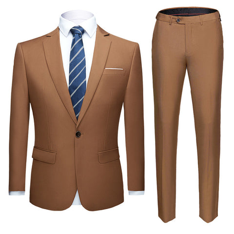 2019 Asian Size Mens Suits Set Grey Formal Blazer pants Marriage Tuxedo male 2 Piece suit set Terno wedding mens suit slim fit